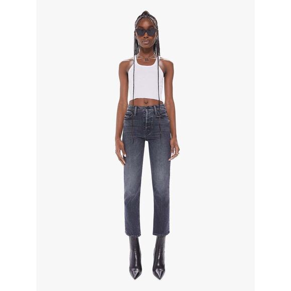 Mother Denim The Tomcat Ankle JeansOn The Fly Black 28 - Picture 1 of 6